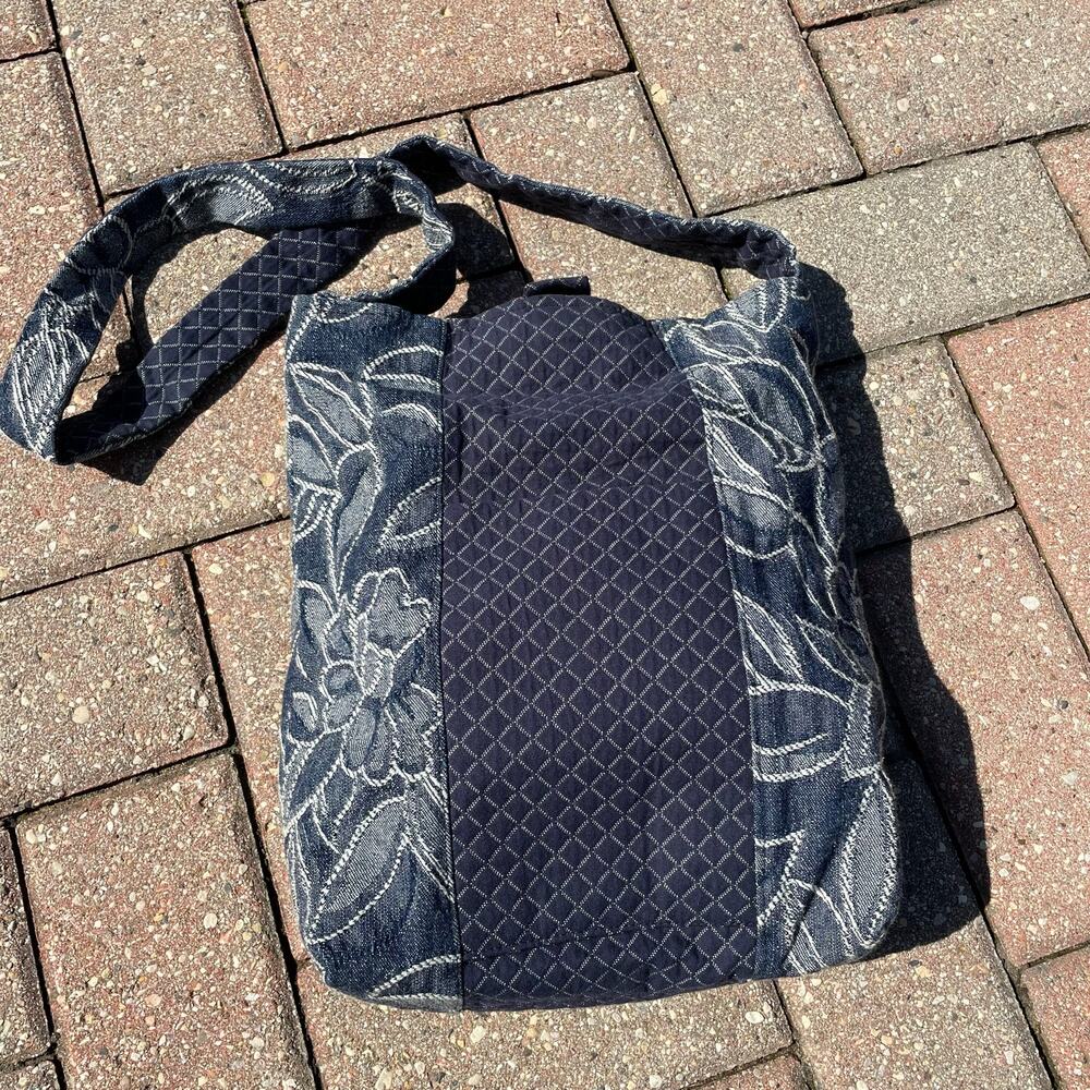 Vintage Handmade Floral Denim Tapestry Reversible Bag - Picture 5 of 6